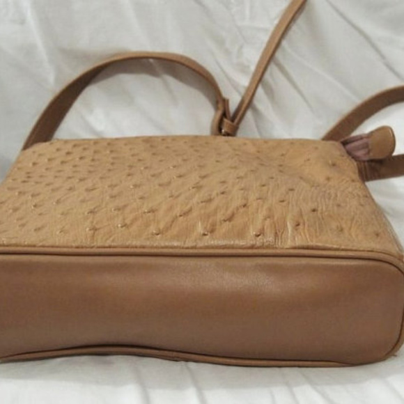 GIANI BERNINI SHOULDER BAG TAN LEATHER TEXTURED - Picture 5 of 6
